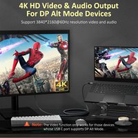 Cable USB C 3.2 Gen 2 con Trenzado de Nailon, Salida 4K 60hz, Función de Datos de 20Gbps, Carga PD de 100W, Cable Cargador para iPhone, Samsung y Monitor