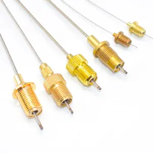 Good quality durable in use brass plated in nickel cable fasteners suspension kit small suspended cable gripper for wire
