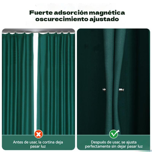 Juego de 6 pinzas magnéticas para cortinas; el imán bidireccional con cierre magnético reduce la entrada de luz. - Product Image 2
