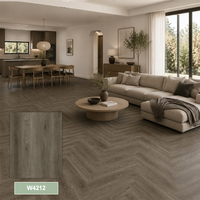 Revêtement de sol SPC vinyle personnalisé style chevron, facile à installer, étanche, 5,5 mm 6 mm, pour une utilisation sûre à la maison, au bureau et en intérieur