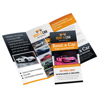 Brochure personnalisée pour la publicité transfrontalière – Flyers promotionnels pliés en deux ou en trois – Options en papier couché imprimé offset