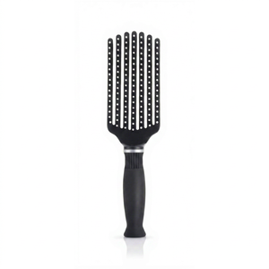 Cepillo Desenredante para Cabello con Cerdas de Nylon Resistentes al Calor, Diseño Personalizado Negro de 9 Líneas - Product Image 1