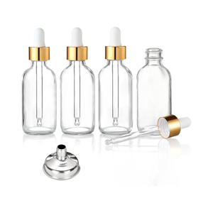 Free <b>Samples</b> Clear Cosmetic Package 10ml-100ml Glass Plastic Cap Screen Printed Dropper <b>Bottle</b> Custom Logo Skin Care Serum - Product Image 1