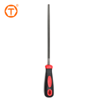 Lime ronde T12 de 4, 6, 8, 10 et 12 pouces en acier à haute teneur en carbone avec manche en plastique, idéale pour l'ébavurage et l'élimination de matériaux