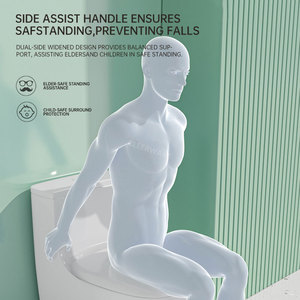 Set di <span class=keywords><strong>WC</strong></span> Moderno di Design da 58CM, Sanitari di Alta Qualità con Scarico Sifonico per Bagno e Hotel - Product Image 3