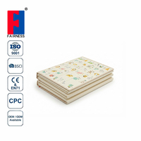 Tapis de jeu double face en mousse XPE 2 cm pour bébé, facile à nettoyer, lavable, imperméable, tapis de pique-nique et d'éveil, coussin doux pour nourrissons et tout-petits