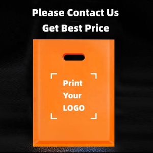 Bolsa de compras de plástico amigable de varios tamaños, embalaje de papelería, Asa de bucle, bolsa de asas con fuelle inferior de impresión personalizada - Product Image 6