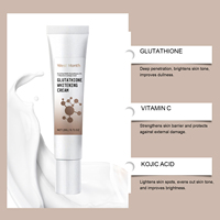 Crème Visage Éclaircissante et Anti-Âge au Glutathion, Vitamine C et Acide Kojique pour Femmes – Usage Quotidien Tous Types de Peau