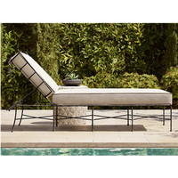 Chaise longue de luxe réglable pour patio, en métal forgé de qualité professionnelle, pour l'extérieur