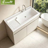 Nouvelle Armoire de Lavage Autonome 2026 avec Évier Intégré et Planche à Laver, Bassin Multifonctionnel pour Balcon et Salle de Bain Domestique
