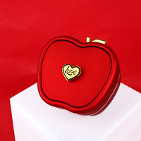 Boîte en plastique pour pomme de Noël - Boîte cadeau extensible pour pomme - Boîte de décoration pour bague et collier de la Saint-Valentin