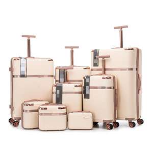 ชุดกระเป๋าเดินทางน้ำหนักเบาทำจากพลาสติก ABS 8ชิ้นสำหรับเดินทาง - Product Image 6