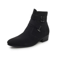Bottes pour hommes grande taille très vendues, bottes en cuir décontractées tendance, chaussures pour hommes tendance