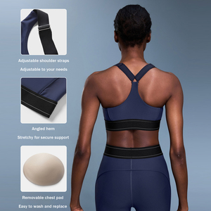 Sujetador Deportivo de Yoga para Mujer con Soporte Alto, Ligero, Logotipo Frontal Personalizado, Elástico en Cuatro Direcciones, Secado Rápido, Ecológico y Transpirable - Product Image 3