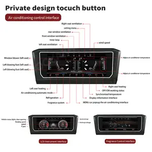 Painel de iluminação para volkswagen lavida bora, golf 7 mogotan passat sagitar, exploração tiguan, carplay, automóvel, gps navig