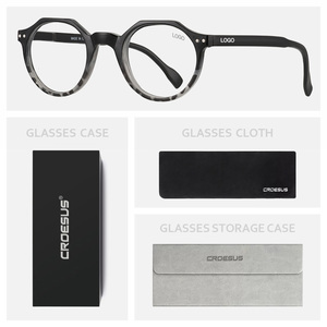 Nouvelles montures de <span class=keywords><strong>lunettes</strong></span> de lecture rondes rétro unisexes, anti-lumière bleue, <span class=keywords><strong>lunettes</strong></span> d'ordinateur, <span class=keywords><strong>lunettes</strong></span> optiques tendance, montures de <span class=keywords><strong>lunettes</strong></span> - Product Image 4