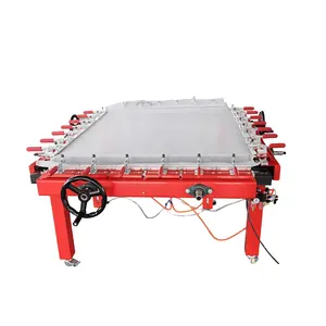 double clamp good quality high tension 120x150cm mesh stretch machine for screen printing