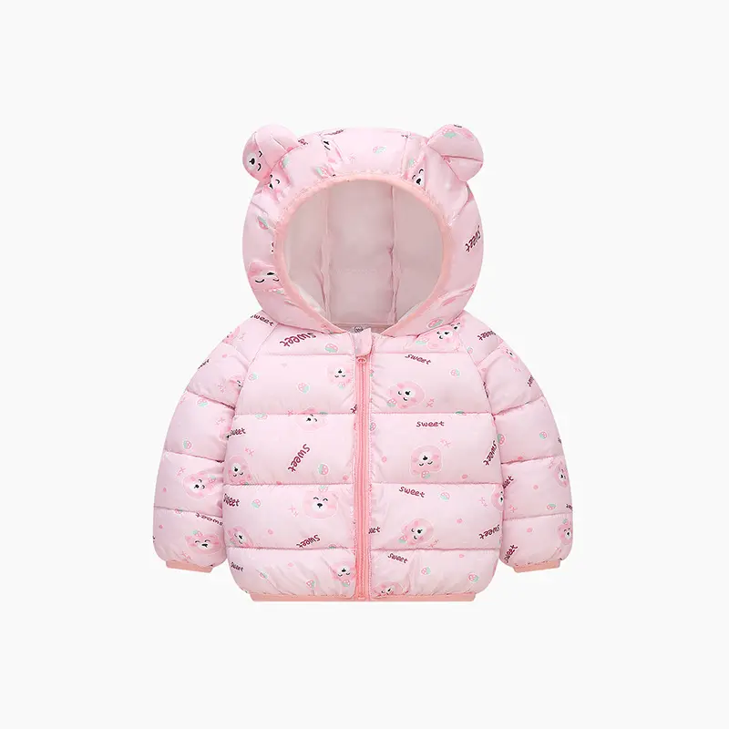 Foreign Trade Children'S Padding Jacket Kids Girls Woolblend Winter Zip Up Fleece Plush Coat