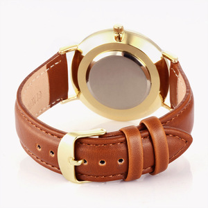 <span class=keywords><strong>Montre</strong></span> à quartz <span class=keywords><strong>tendance</strong></span> unisexe pour homme et <span class=keywords><strong>femme</strong></span>, bracelet en cuir simple, Relogio Masculino, logo personnalisé, mode, ultra fine, minimaliste - Product Image 5