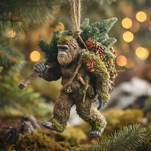 Bigfoot Christmas Ornament PVC Mini Figure Hanging Festival Decoration <b>Tree</b> Ornament - Product Image 5