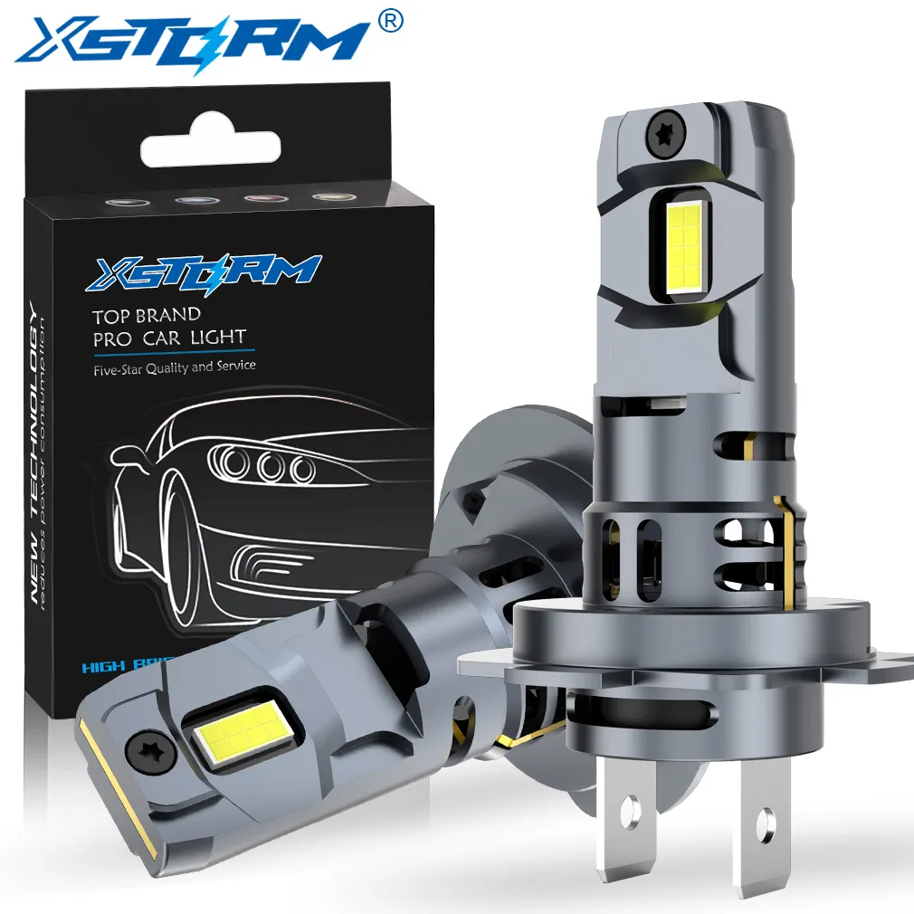 XSTORM A16 Kit lampu otomatis lampu mobil 12V 360 H7 lampu depan Mini Canbus 60W 20000LM H7 bola lampu depan