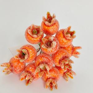 Decoración Navideña para <span class=keywords><strong>el</strong></span> Alféizar de la Ventana, <span class=keywords><strong>Granada</strong></span> Artificial Escarchada con Efecto de Hielo Realista - Product Image 3