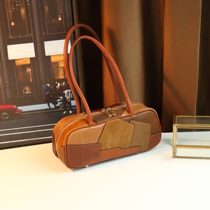 Nuevo Otoño e Invierno Versátil Retro Color Block Color Loaf Bag Bolso de un solo hombro - Product Image 4