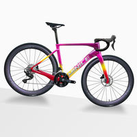 MINICE R1 T800+Mitsubishi TR50 Carbon Aero Rennrad mit Interner Kabelführung Di2 24-Gang Elektronische Schaltung Normales Pedal