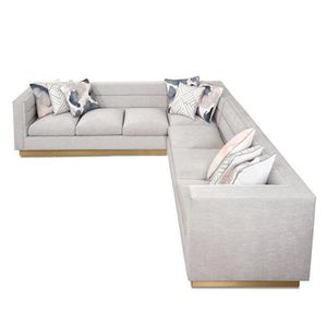 Prezzo All'ingrosso della fabbrica OEM/ODM Design Moderno Base In Metallo di Lusso Sedili 6 Forma di <span class=keywords><strong>L</strong></span> Divano Ad <span class=keywords><strong>Angolo</strong></span> Divano - Product Image 3