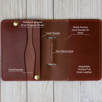 Housse de carnet miniature de haute qualité en cuir véritable, étui de voyage pour carnet de poche