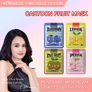 Masque facial coréen KORMESIC certifié Bpom, 25 ml, soin de la peau aux fruits, collagène, éclaircissant, anti-acné, hydratant - Product Image 2