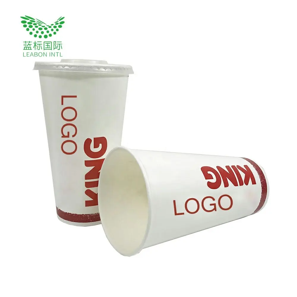 Porcellana personalizzato logo stampato eco friendly usa e getta bicchieri per bevande fredde