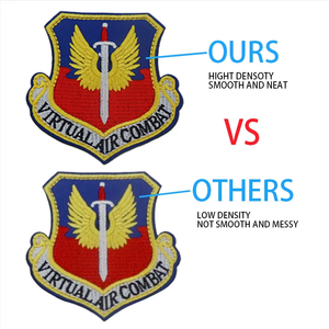 Custom Heat Press 3D Puff LA LOGO Emblemas de Segurança e Patch Bordado Patch Sew em Ferro em Vestuário Patches - Product Image 4