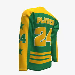 Maillots de hockey sur glace personnalisés de haute qualité, dernier design, vente en gros 2024, 100% polyester, impression numérique, unisexe adulte - Product Image 3