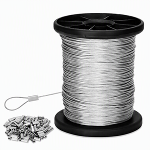 Câble en acier inoxydable 304, 1/15 mm, fin et souple, pour cordes <span class=keywords><strong>à</strong></span> <span class=keywords><strong>linge</strong></span>, clôtures extérieures, escalade, norme AiSi, disponible en rouleaux complets - Product Image 4