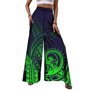 <span class=keywords><strong>Pantaloni</strong></span> Casual da <span class=keywords><strong>Donna</strong></span> Samoa Tattoo di Alta Qualità, Personalizzati, alla Moda, a Vita Alta Elasticizzata, Stile Hawaiano, <span class=keywords><strong>Lunghi</strong></span> e a Gamba Larga, per Lavoro e Ufficio - Product Image 5