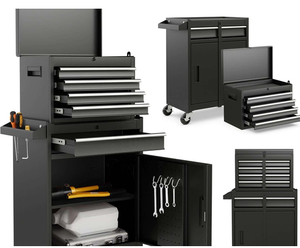 Heavy Duty 5 Drawers Metal Tool Cart, Wholesale Mobile <b>Lockable</b> Tool Chest <b>Cabinet</b> for Automotive Mechanic Warehouse Use - Product Image 3