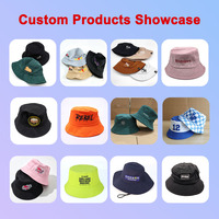 Topi Bucket Custom Print Bahan Polyester Katun Daur Ulang Anti Air dengan Desain Fashion Grosir untuk Pria Wanita Memancing