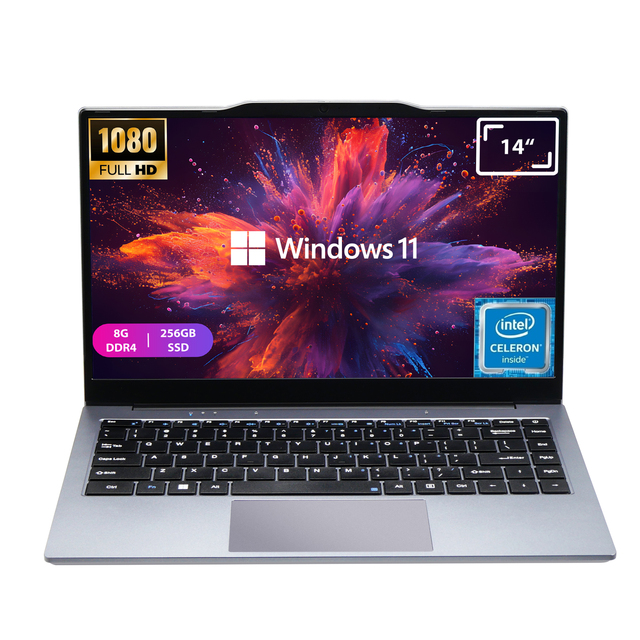 Cheapest Laptop 14.1'' Intel N4000 8GB DDR4 512GB SSD Light Weight Laptop for Home FHD IPS Fast Shipping