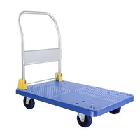 Chariot à main à plateforme, chariot à sacs, chariot à plat pliable, 400 kg, chariot à main pliable avec roues silencieuses