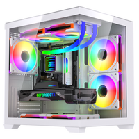LOVINGCOOL 2025 Nouveau Design Micro-ATX ITX PC Case Mid Tower Aluminium Alloy Cabinet Case Tempered Glass Comput Gaming PC Chassis