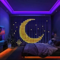 Lampu Strip Tirai RGB Pintar 400 LED Dapat Diatur Kontrol Aplikasi Luces De Navidad untuk Dekorasi Pencahayaan Pesta Rumah Natal
