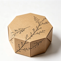 Boîte cadeau pliante en carton ondulé avec poignée en papier