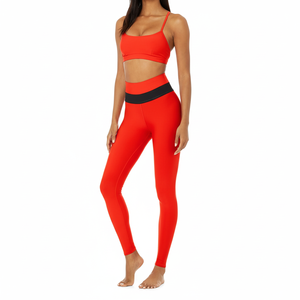 Offre Spéciale Ensemble de yoga deux pièces pour femmes quantité minimale de commande bas les plus populaires Logo personnalisable Legging solide soutien-gorge haut Design surdimensionné - Product Image 1