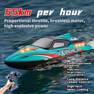 Radio con control remoto para barco, juguetes de luces nocturnas de fábrica de 55 km/h, supersubmarino, precio de yate - Product Image 1
