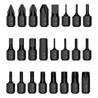 Jeu de 24 embouts de tournevis magnétiques ultra-courts de 18 mm, embouts hexagonaux, cruciformes, fendus et Torx pour perceuse électrique et tournevis manuel
