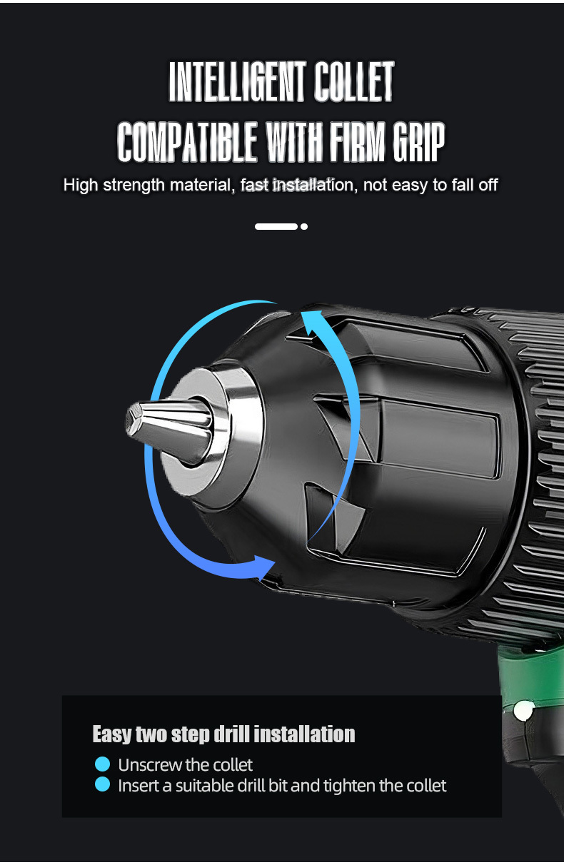 16V China Portable Other and Tools Hand Lithium Battery Brushless Impact Dc Motor Cordless Power Nail Drill Machine · image 3