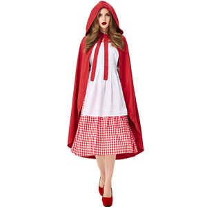Disfraz <span class=keywords><strong>de</strong></span> Halloween XJHalloween para Adultos - Traje <span class=keywords><strong>de</strong></span> Cosplay a Cuadros Rojos para el Personaje <span class=keywords><strong>de</strong></span> <span class=keywords><strong>Caperucita</strong></span> <span class=keywords><strong>Roja</strong></span> del Cuento <span class=keywords><strong>de</strong></span> Hadas - Product Image 3