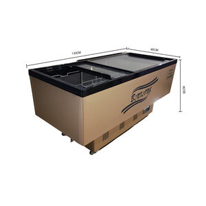 Lemari Pendingin Horizontal 2 Pintu Terbuka 1,3m dengan Pendinginan Langsung, Ukuran 1300*650*850mm, Freezer Supermarket dengan Pintu Kaca Kecil - Product Image 2