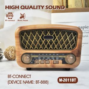 <span class=keywords><strong>Radio</strong></span> Portable <span class=keywords><strong>Vintage</strong></span> Rétro Moderne en Bois BT Sans Fil pour Enceinte <span class=keywords><strong>Transistor</strong></span> Rechargeable USB FM AM SW Dab - Product Image 2